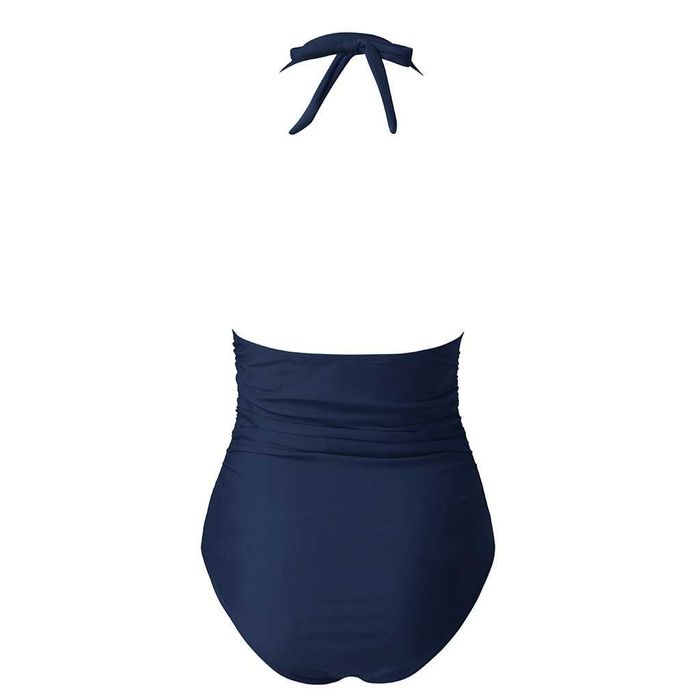 НОВО! Прекрасен цял бански костюм в тъмносиньо