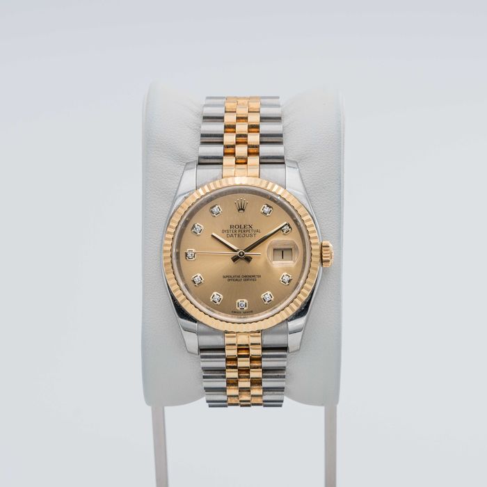 Rolex Datejust 36mm cu diamante, stare foarte buna, 1 an garantie
