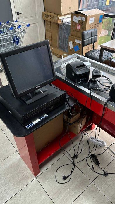 Умаг программа,  кассовые оборудование,  сканер зебра, стеллажы