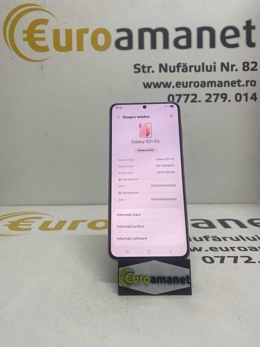 Telefon mobil Samsung Galaxy S21, Dual SIM, 128GB, 8GB RAM -N2-