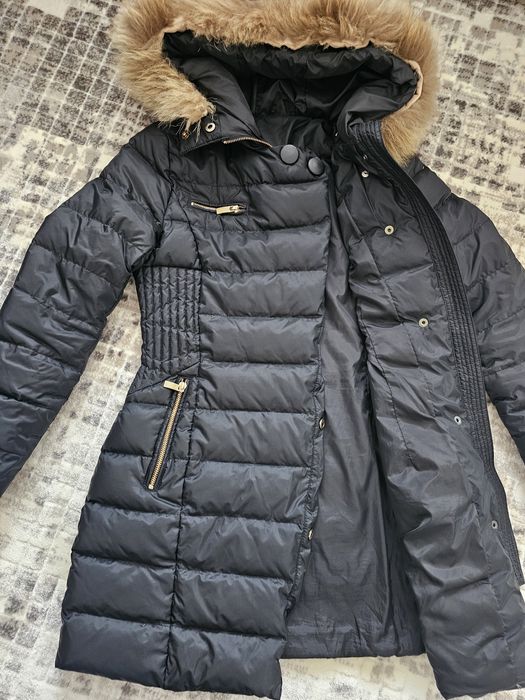 Дамско елегантно яке с естествен пух