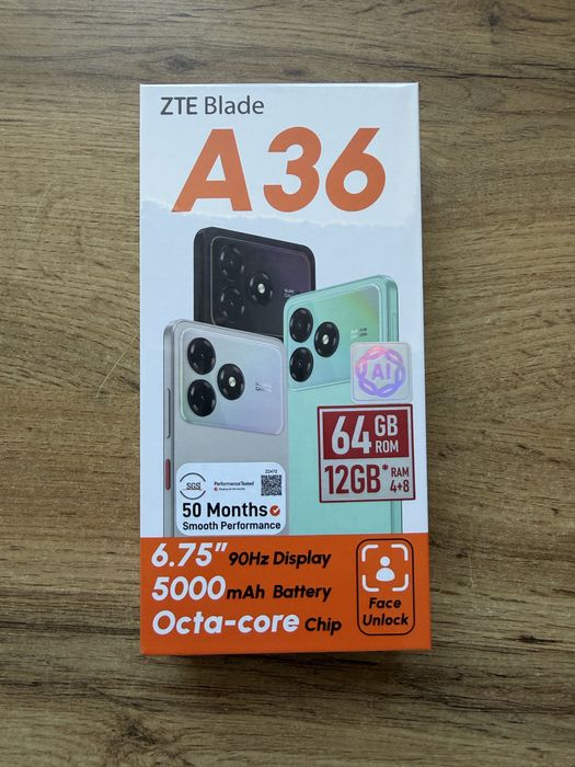 Продам смартфон новый ZTE A36