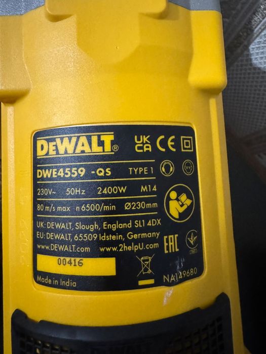Болгарка 230 новая DeWalt