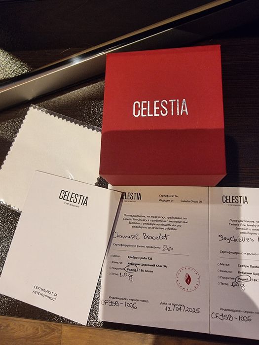 Дамски сребърни бижута Celestia с Родий и Цирконий