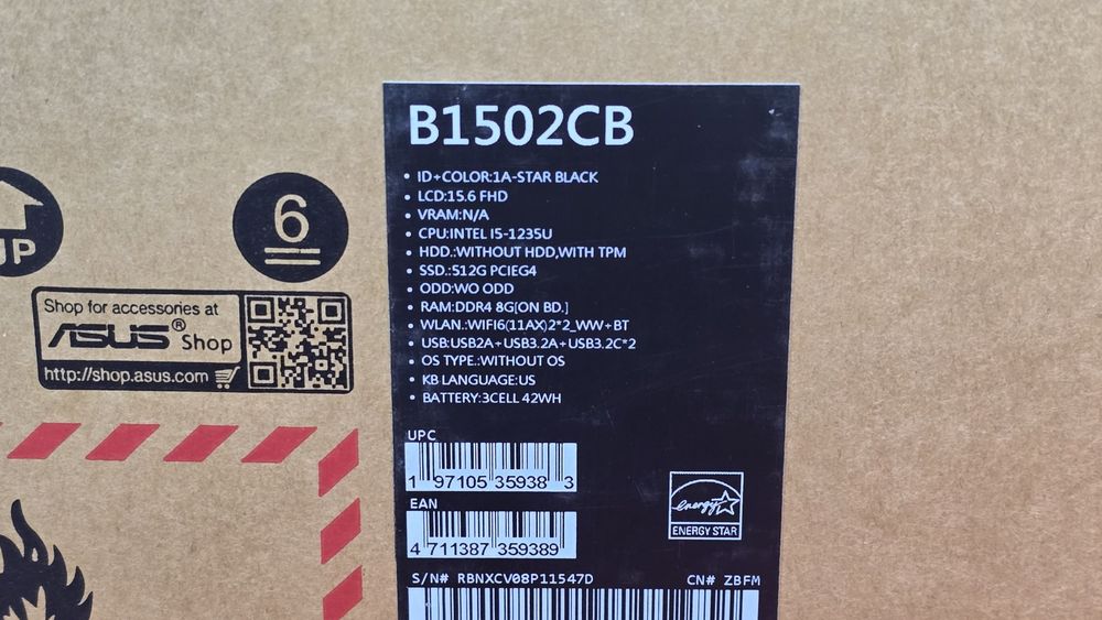 Noutbuk sotiladi Asus core i5 1235U