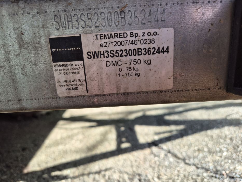 Remorca rabatabila 750kg