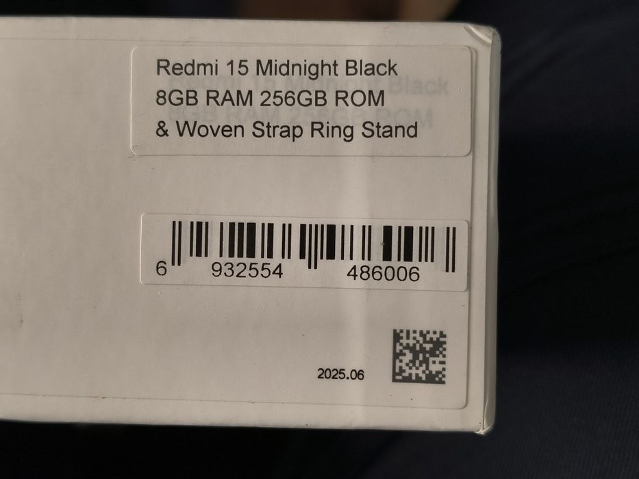 Xiaomi redmi 15 8gb RAM 255 GB 4 g