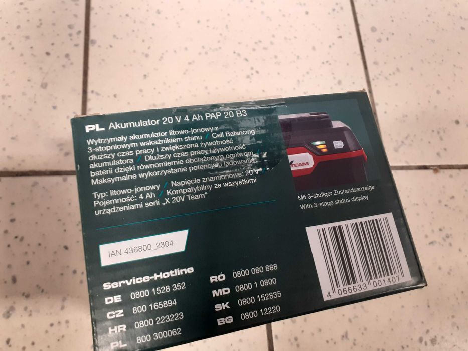 Acumulator PARKSIDE 20V 4Ah