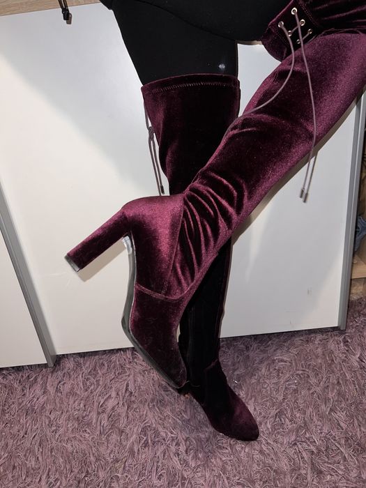 Ботуши над коляно (чизми ) с токчета НОВИ