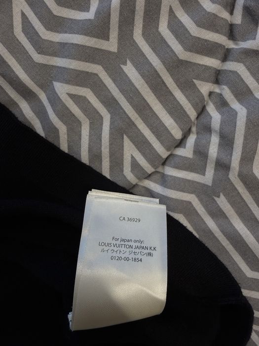 Louis Vuitton VVN Patch Short Sleeved Cotton Crewneck Black