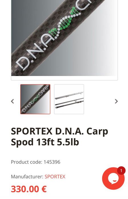Lansete Sportex DNA Carp top