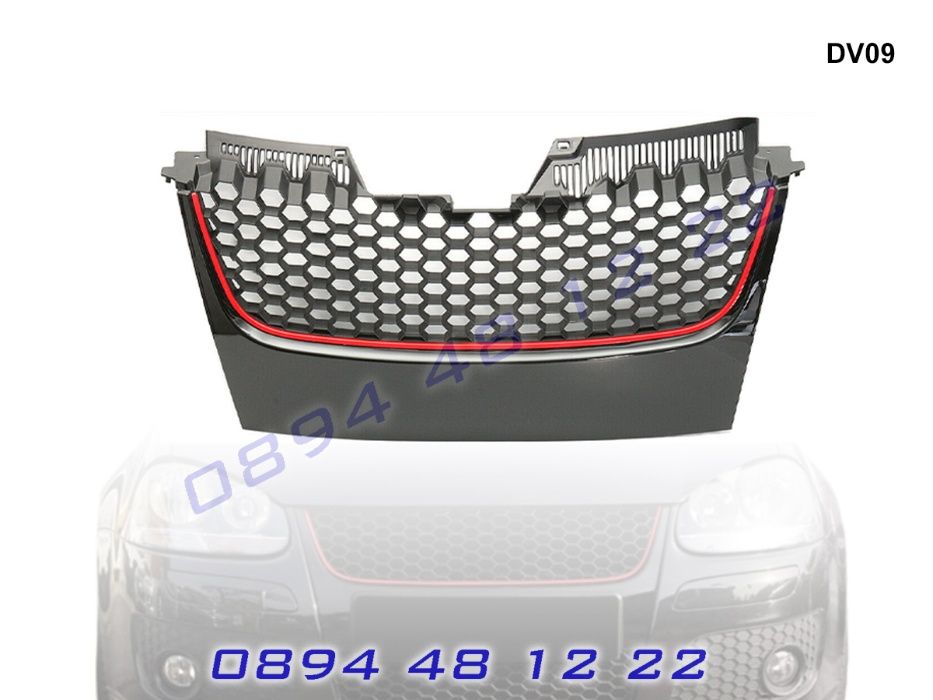 Тунинг Маска Предна Решетка Броня GTI Решетки VW GOLF 5 V Голф