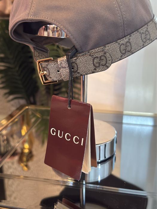 Șapcă Gucci GG – model elegant – gri/taupe