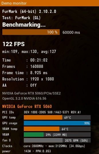 Видеокарта MSI RTX 5060 8 GB