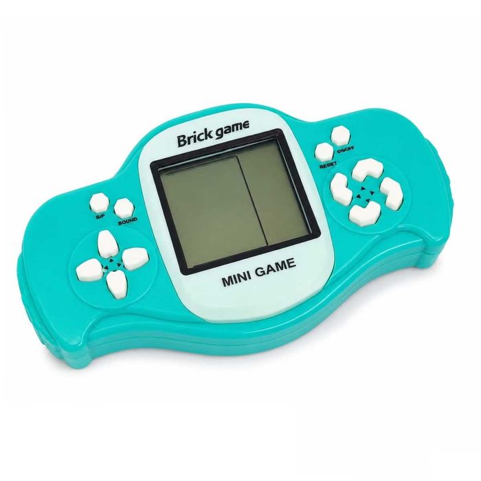 Joc Retro Brick Game Tetris, Turcoaz, functionare 2x Baterii tip AA (neincluse)