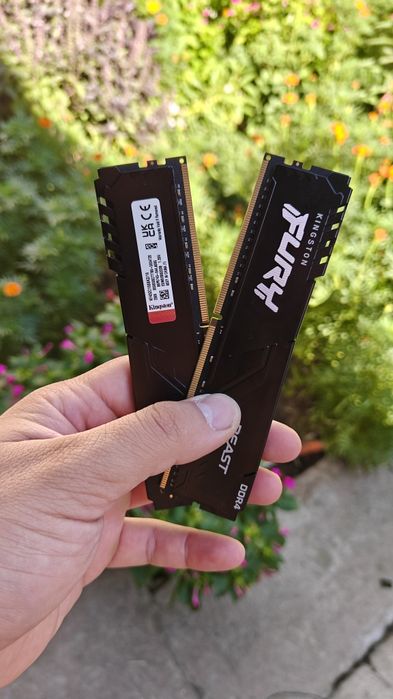 Озу 16gb 3200mhz 8+8gb ddr4 kingston fury