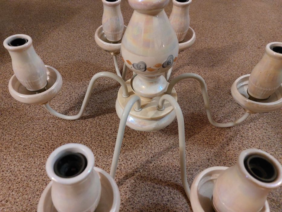 Люстра винтажная шестирожковая