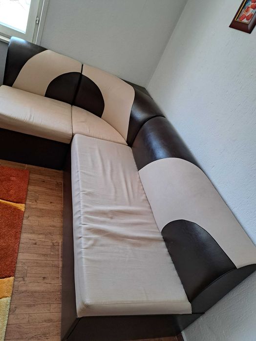 Кухненски ъгъл - кожа  и дамаска