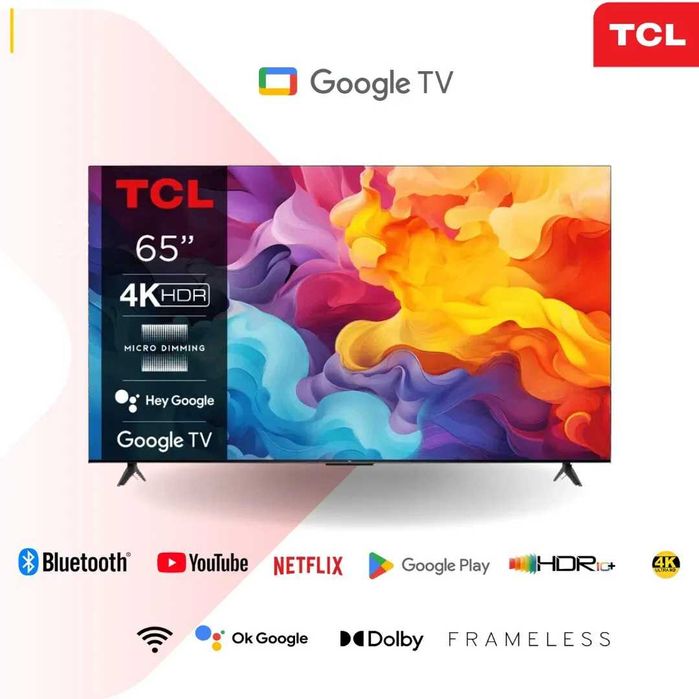 Телевизор TCL 65 V6C, 4K Ultra HD, черный, СМАРТ ТВ, Google TV