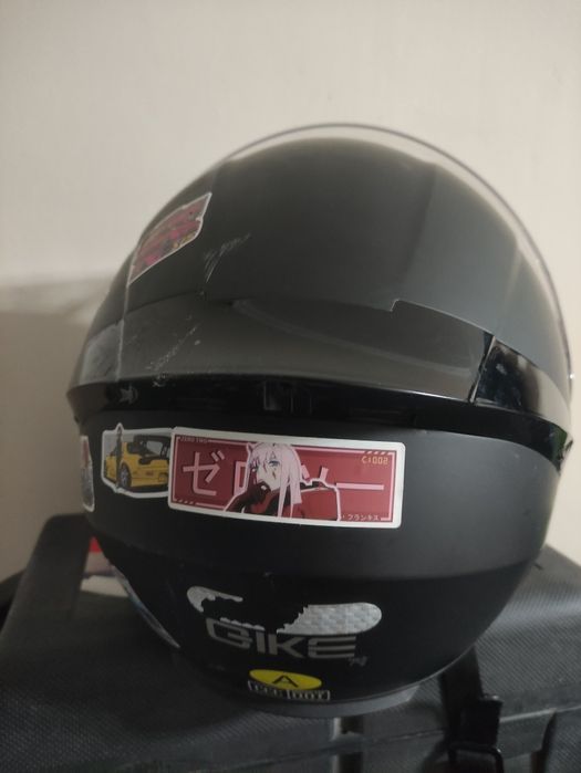 Мото шлем черный