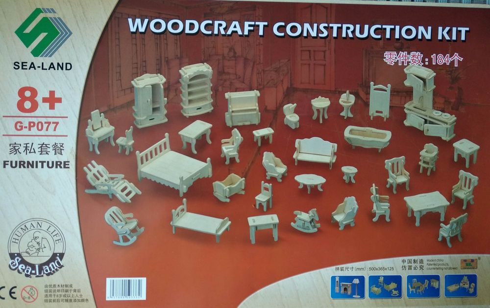 Мини - мебель для домика деревянная