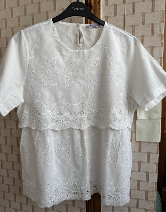 Блузка белая тонкая, легкая, разм. M (примерно)