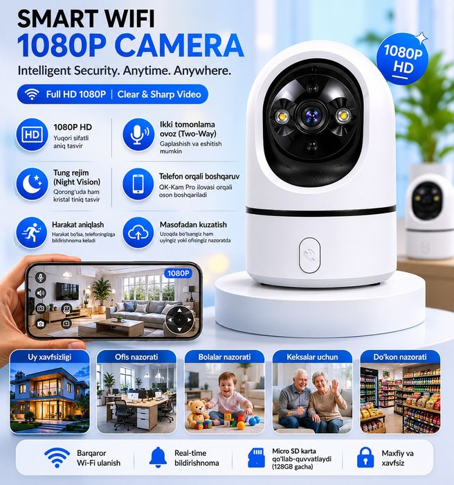 Wifi kamera mini smart camera ptz xona kamerasi