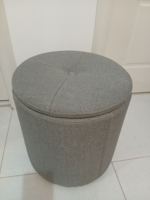 Taburet cu depozitare gri