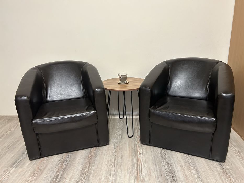 Fotolii din piele ecologică confortabile si elegante (set 2 bucăți)