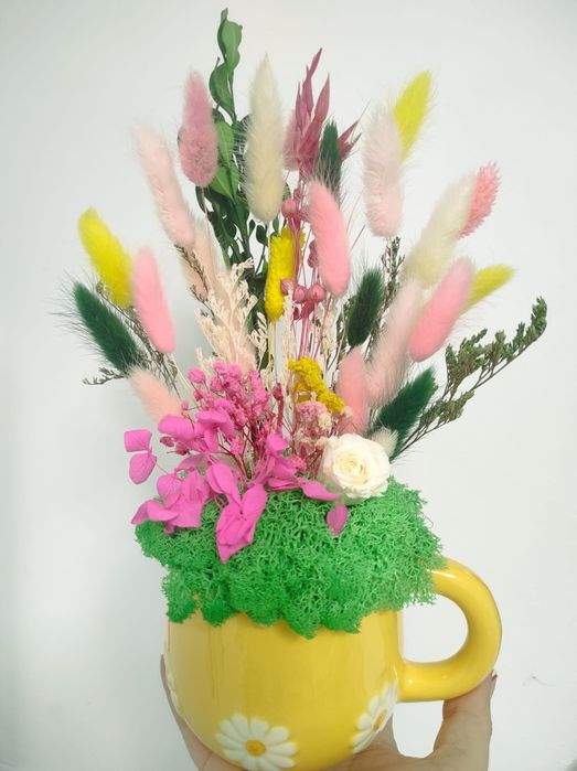 Aranjament Floral Handmade - Cadou Unic Zi de Naștere / 8 Martie