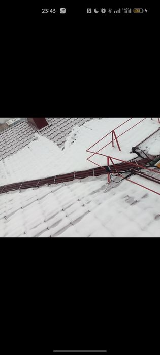 Обогрев водостоков, желобов ,ливнёвок, греющий кабель, кызатын кабель