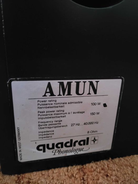 QUADRAL AMUN MK1 seria Phonologue boxe Hi-Fi Premium de referinta vintage *de colectie