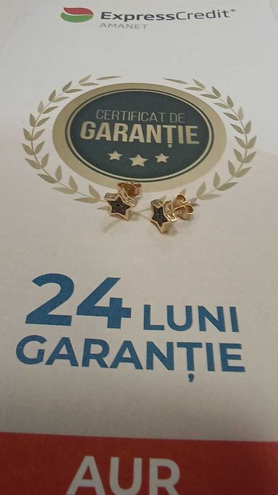 Cercei aur 14k 1.36gr [AG24 Harlau B.46004.1] - Garantie 2 ani!