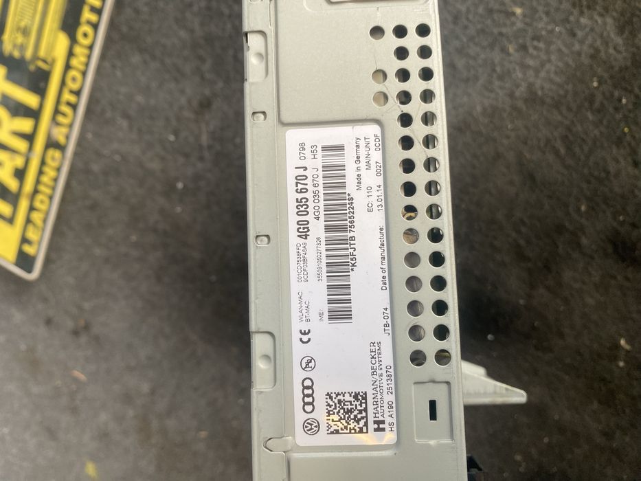 Мултимедия Mmi навигация Dvd Ауди А6 Audi A6 4G C7 4G0035670J ном 520