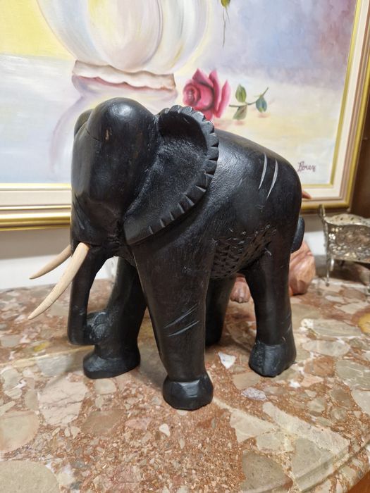 Чудесна антикварна дървена фигура статуетка скулптура