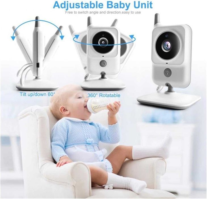 Чисто нов бебефон AXADD Care VB607, безжичен с 3.2-инчов екран ...