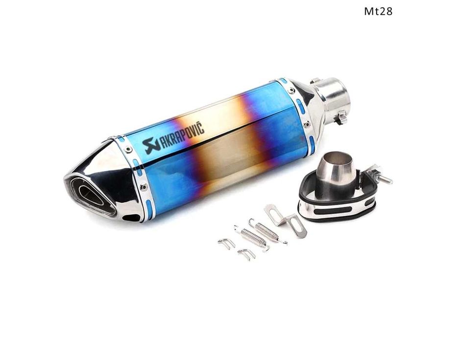 Evacuare AKRAPOVIC, toba sport pentru motocicleta 370 mm, multicolor