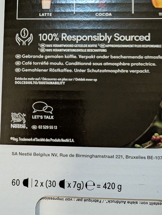 80  RON pentru 60 Capsule Dolce Gusto