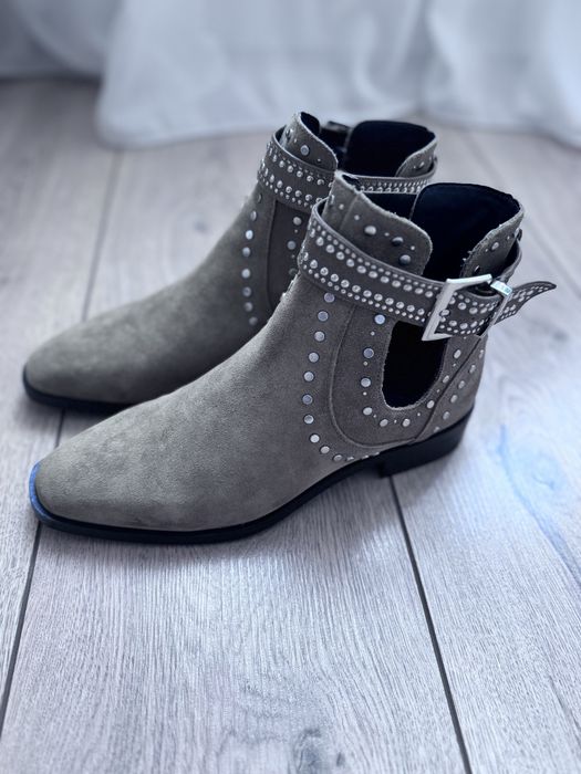 Сапоги замшевые Zara