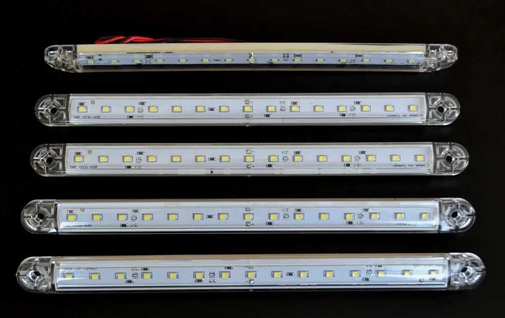 1 бр. Лед LED дълги габарити светлини с 15 диода 12-24V , 3 цвята