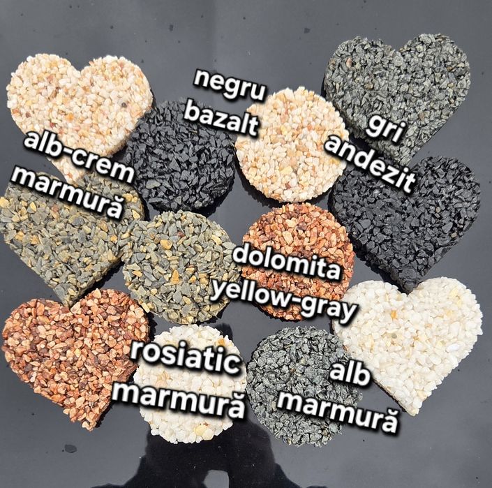 Covor piatra rasina Romania poliuretanica epoxidica 2-4 mm / 4-7 mm