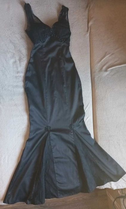 Rochie sirenă (satin și dantelă), S