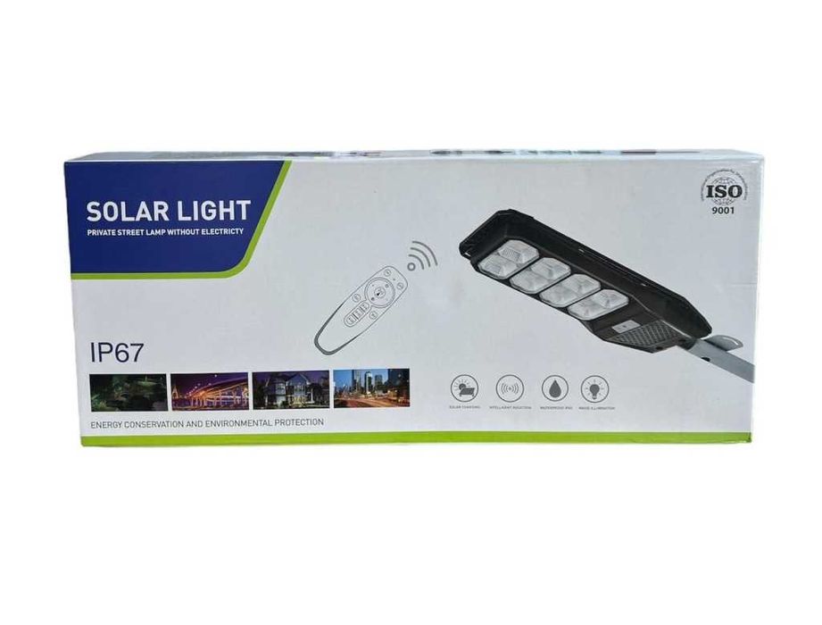Соларна LED улична лампа с дистанционно IP67 320 LED и сензор за движение
