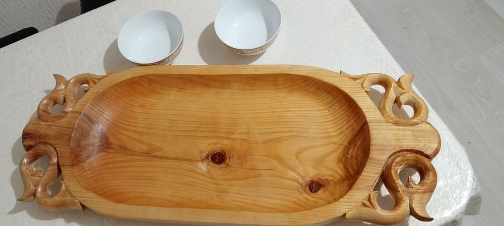 Астау ет табақ өрнектелген