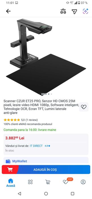 Scaner CZUR ET25 PRO