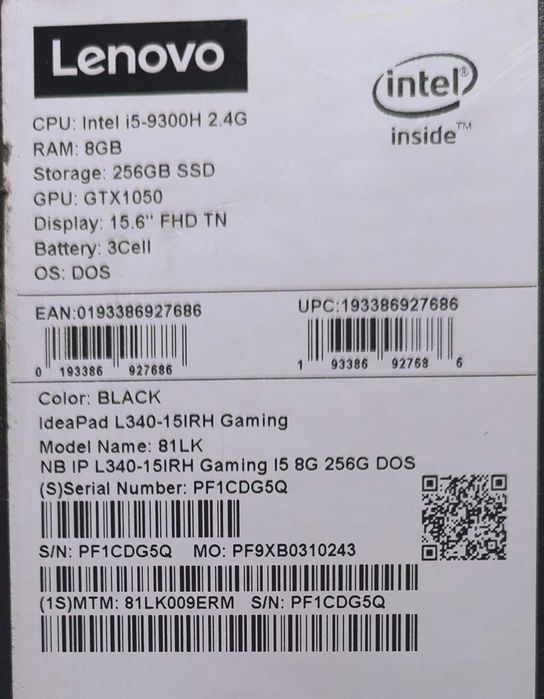 Lenovo L340-15IRH Gaming на части