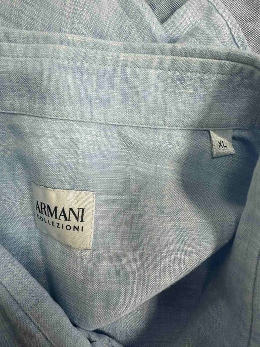 Мъжка ленена риза ARMANI COLLEZIONI | XL