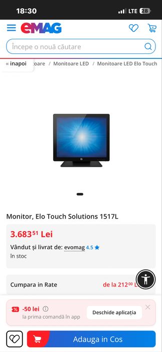Monitoare touch screen , cântare comerciale ,calculatoare etc