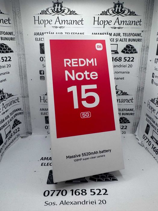 Hope Amanet P1/ REDMI NOTE 15 , BLACK 256GB , 8GB / SIGILAT / COD 43451