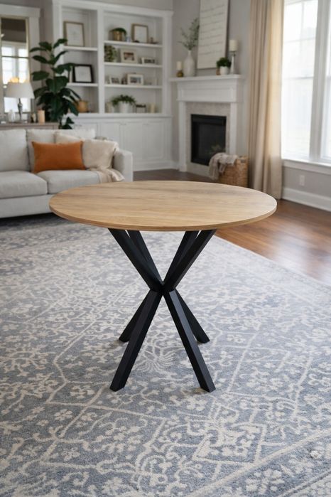 Стол круглый лофт. Кухонний стол, подкаст, офис. Oshxona stoli, dumalo